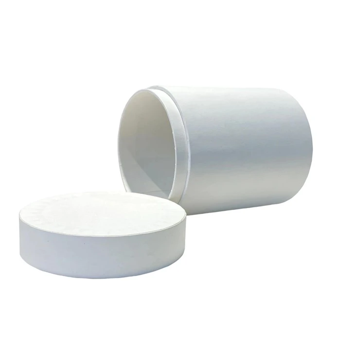 White Cylindrical Tea Gift Box